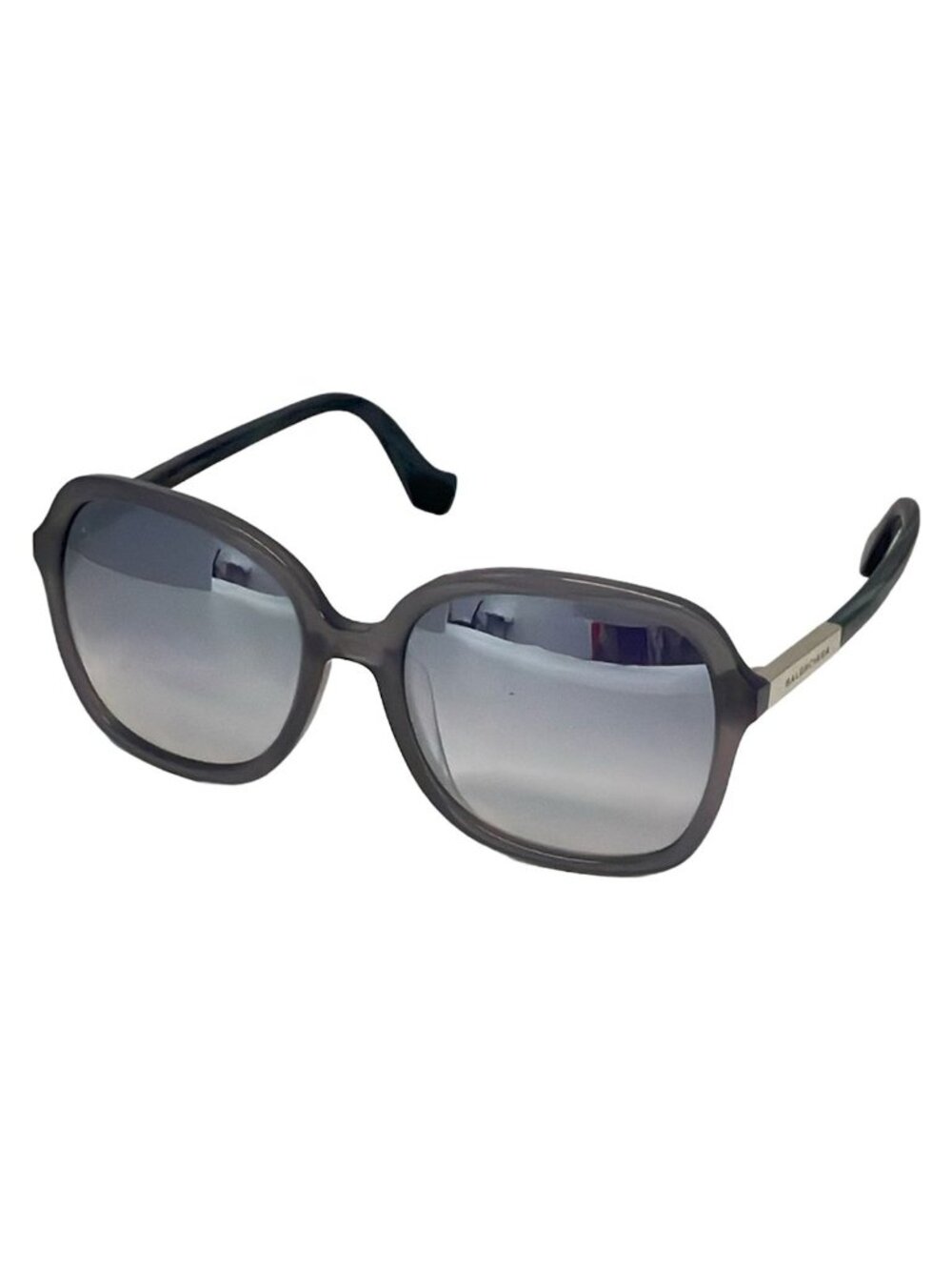 Balenciaga Sunglasses BA Light Gray Silver Mirror Eyewear